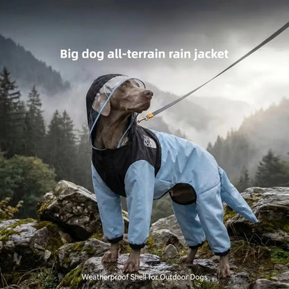 Impermeable para Perros Medianos y Grandes, Labrador, Golden Retriever, Shiba Inu, Ropa Impermeable para Perros de Cuatro Patas